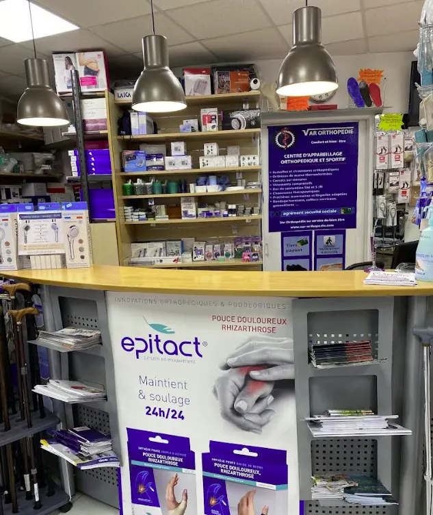 Comptoir conseil de Var Orthopédie à La Seyne-sur-Mer : orthèses, attelles et produits Epitact