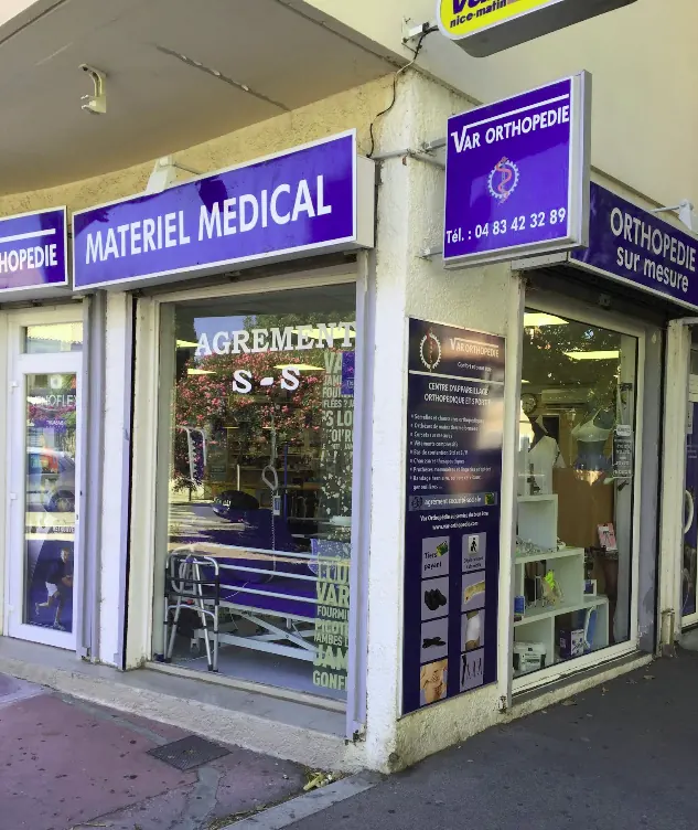Façade du magasin Var Orthopédie, matériel médical et orthopédie sur mesure, boulevard du 4 Septembre à La Seyne-sur-Mer